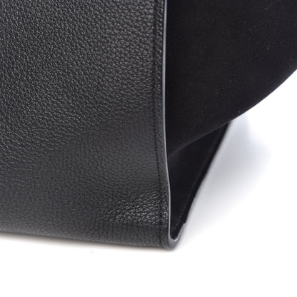 Celine Drummed Calfskin Suede Medium Trapeze Black 14 of 14