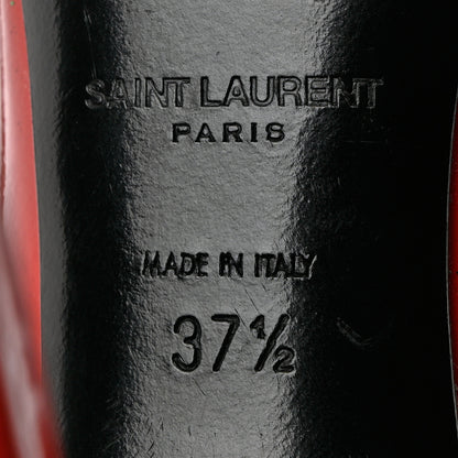 Saint Laurent Patent Calfskin Zoe 105 Pump 37.5 Red 8 of 11