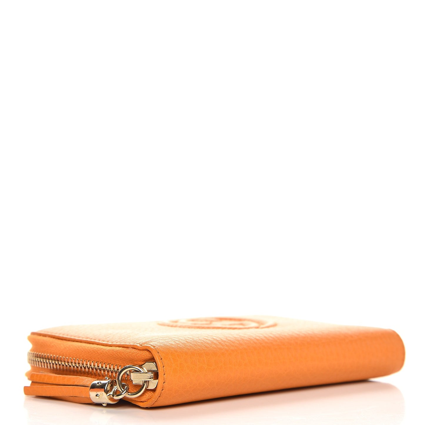 Pebbled Calfskin Medium Soho Zip Around Wallet Curcuma
