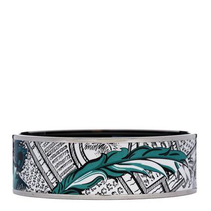 Hermes Enamel Printed Wide Mythique Phoenix Bracelet 70 Pierres Et Cactus 3 of 5