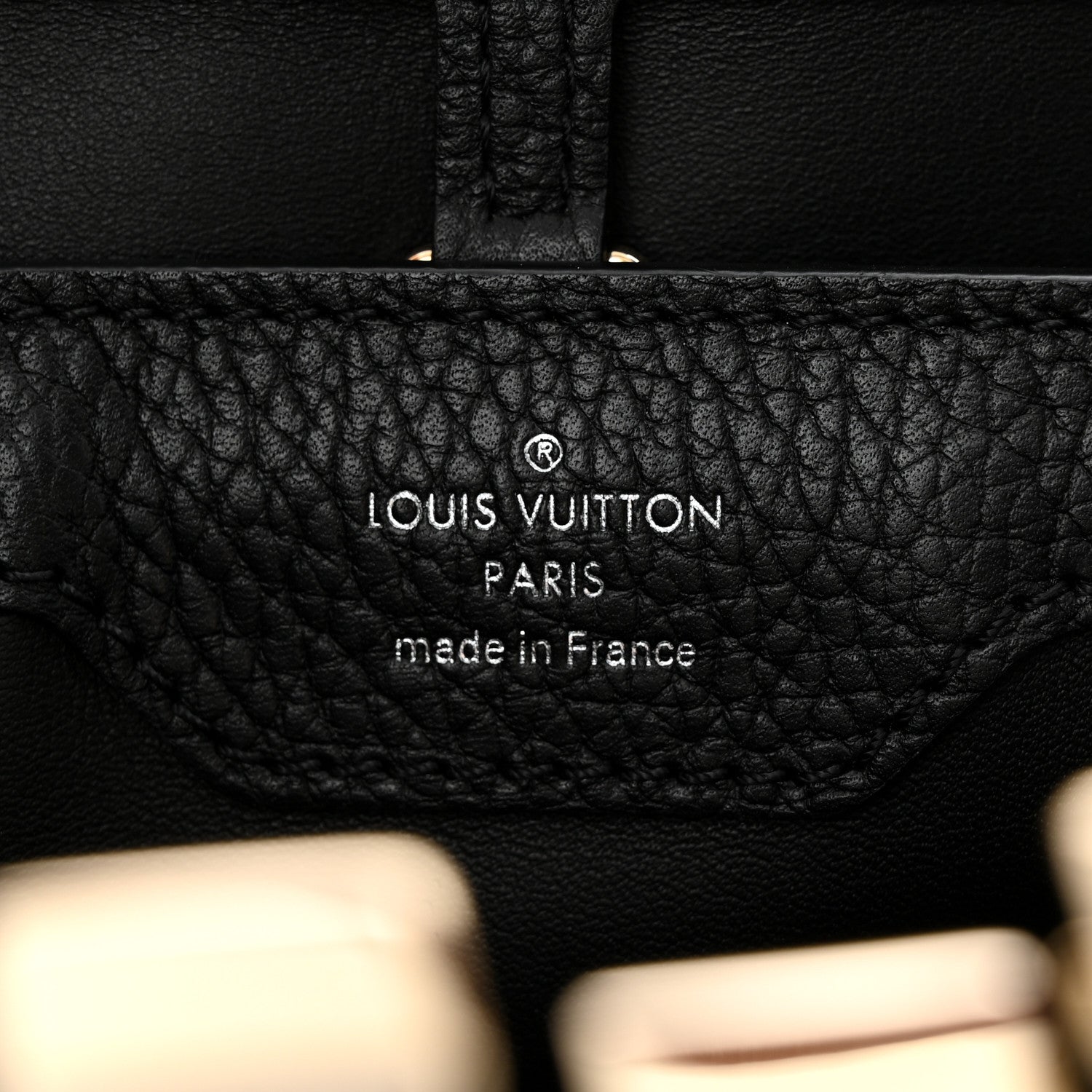 Louis Vuitton Taurillon Capucines PM Black Cream Pink 6 of 11