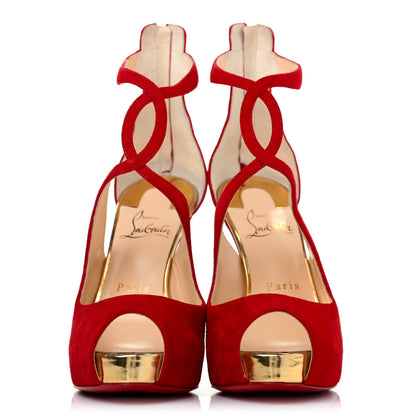 Christian Louboutin Suede Rosie 120 Pumps 37 Loubi 2 of 4