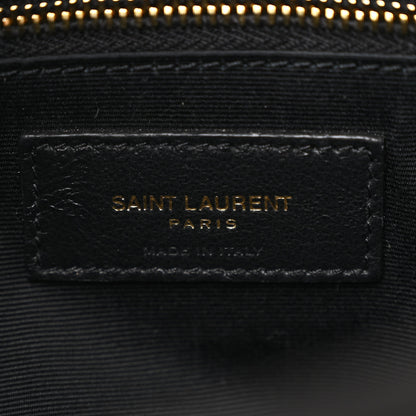 Saint Laurent Lambskin Quilted Small Loulou Puffer Monogram Chain Satchel Black 6 of 12