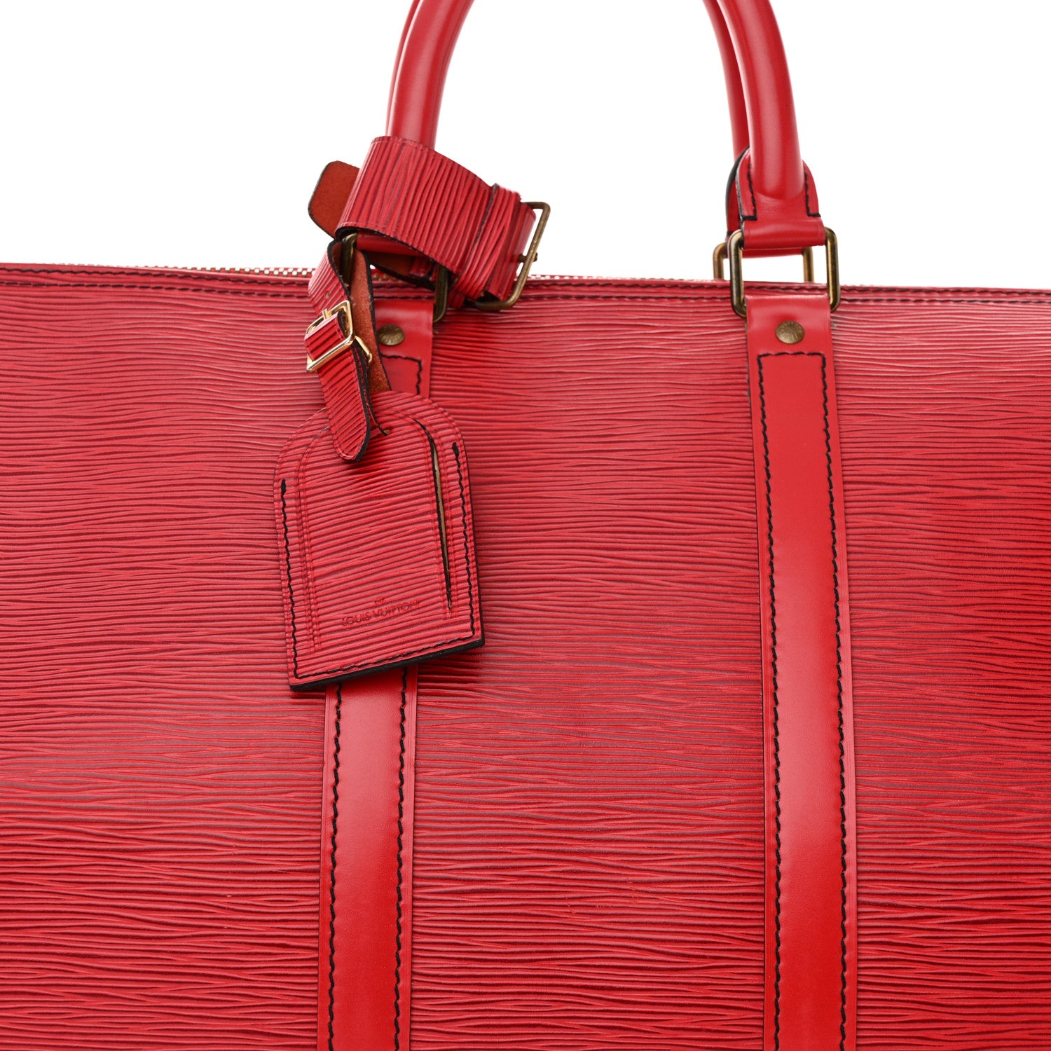 Louis Vuitton Epi Keepall 45 Castillan Red 8 of 16