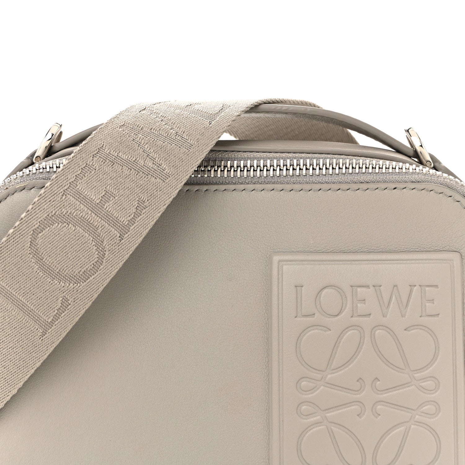 Loewe Satin Calfskin Mini Camera Bag Shell Grey 9 of 13
