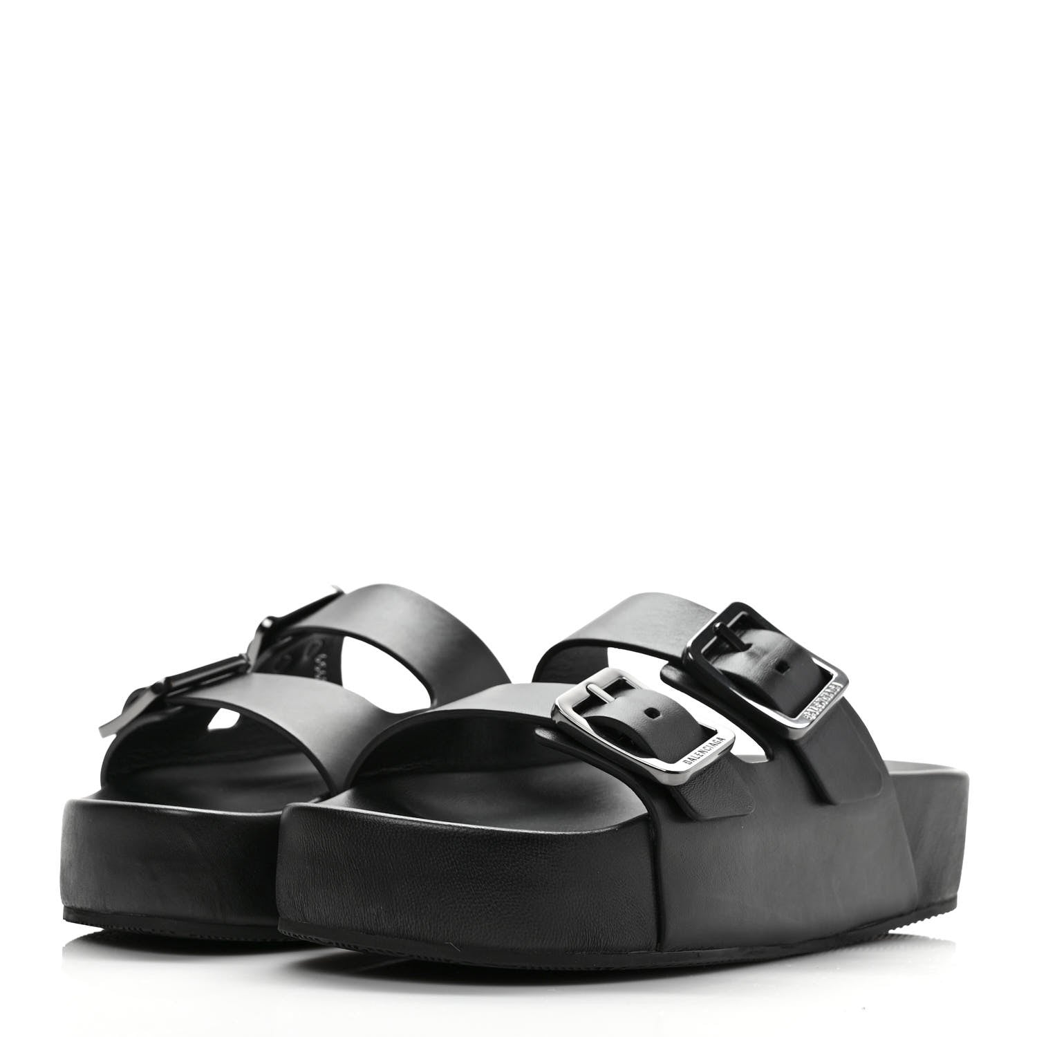 Balenciaga Smooth Nappa Mallorca Platform 50mm Slide Sandals 40 Black 3 of 7