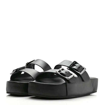 Balenciaga Smooth Nappa Mallorca Platform 50mm Slide Sandals 40 Black 3 of 7