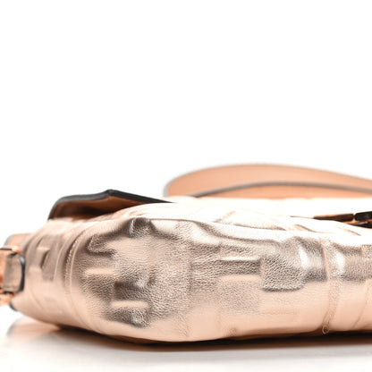 Fendi Vitello Laminato FF 1974 Embossed Baguette Rame 7 of 8