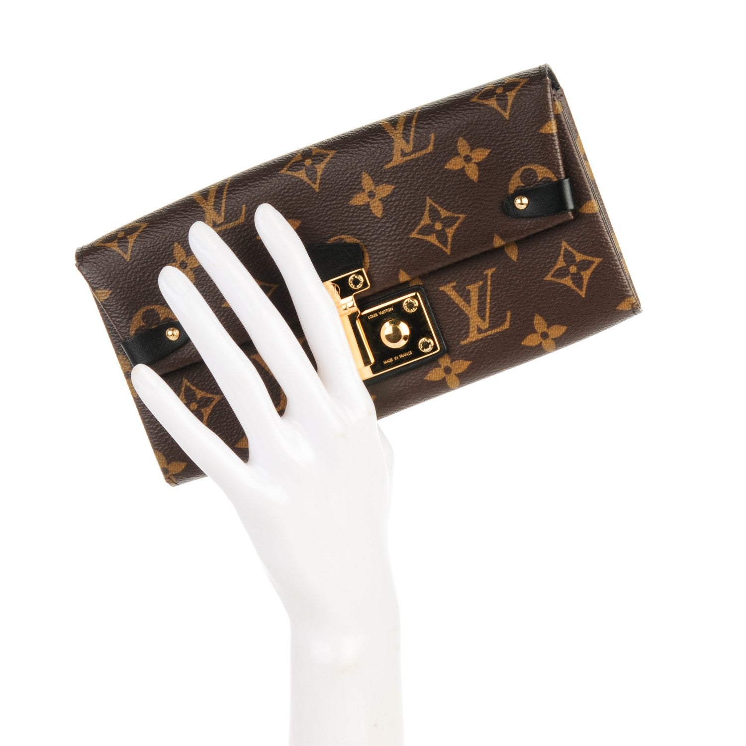 Louis Vuitton Monogram Triangle Wallet Black 2 of 7