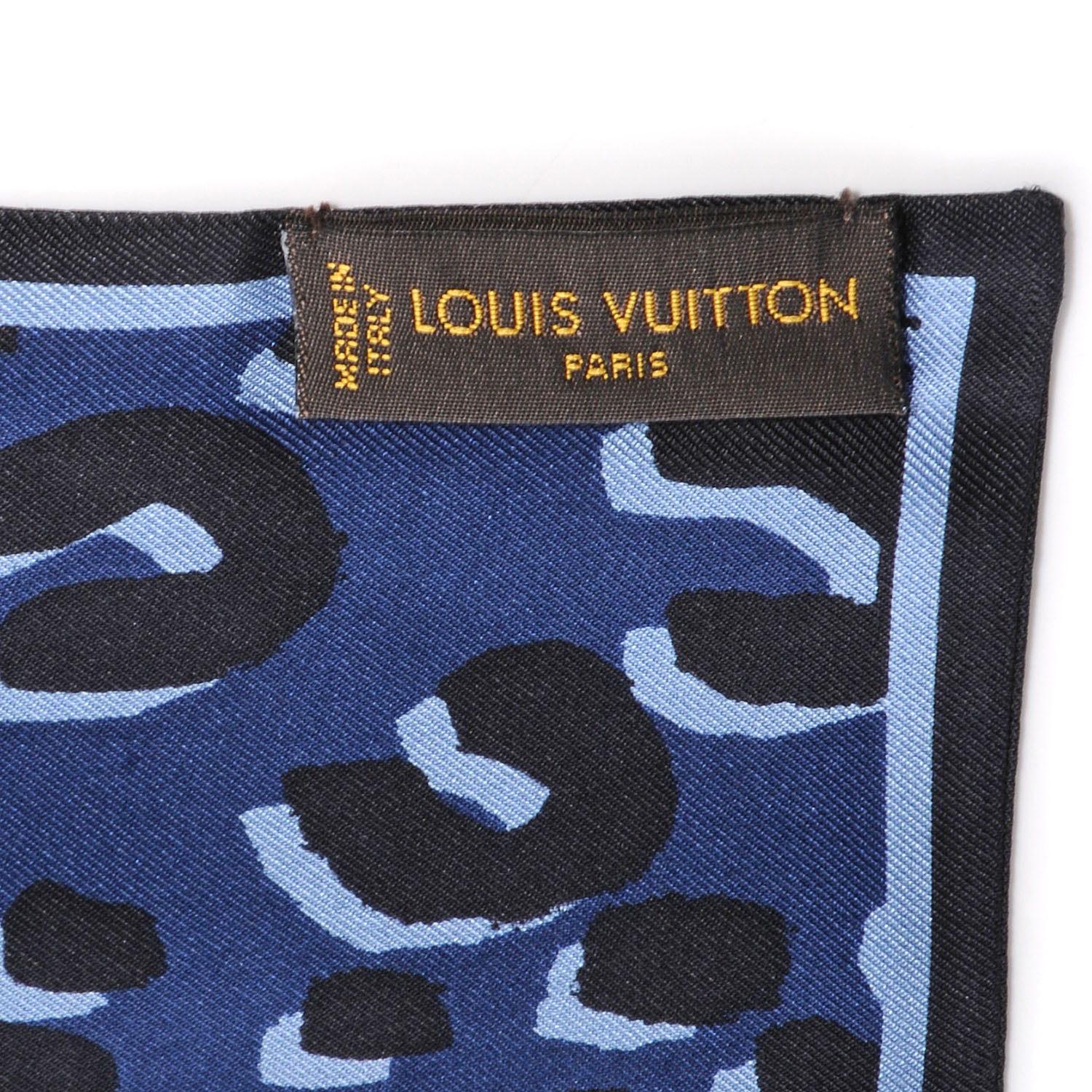 Louis Vuitton Silk Leopard Bandeau Blue 4 of 5