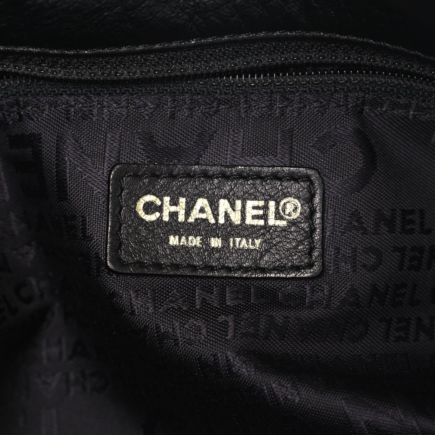 Chanel Lambskin Small Olsen Shoulder Bag Black Beige 6 of 15