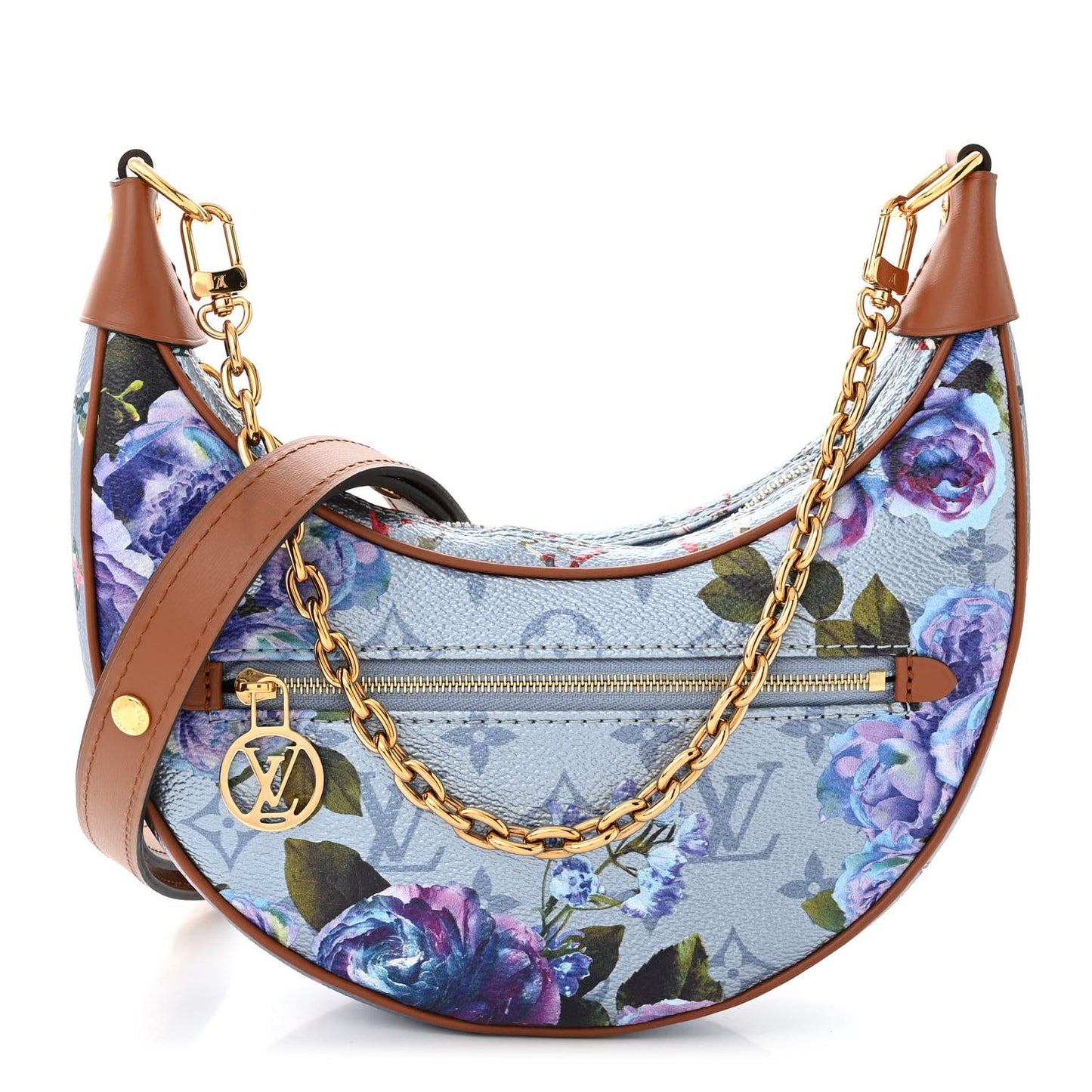 Metallic Monogram LV Garden Loop PM Blue