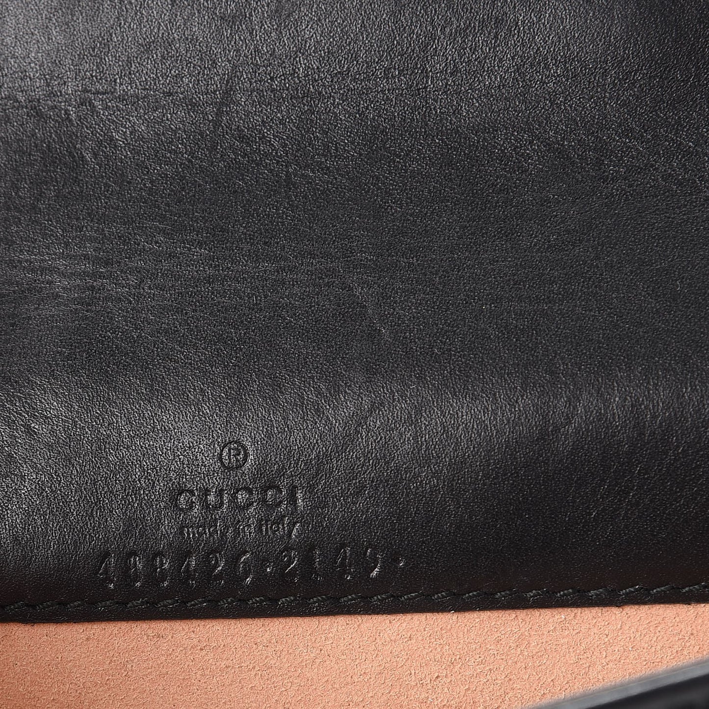 Calfskin Matelasse Mini Animal Studs GG Marmont Bag Black