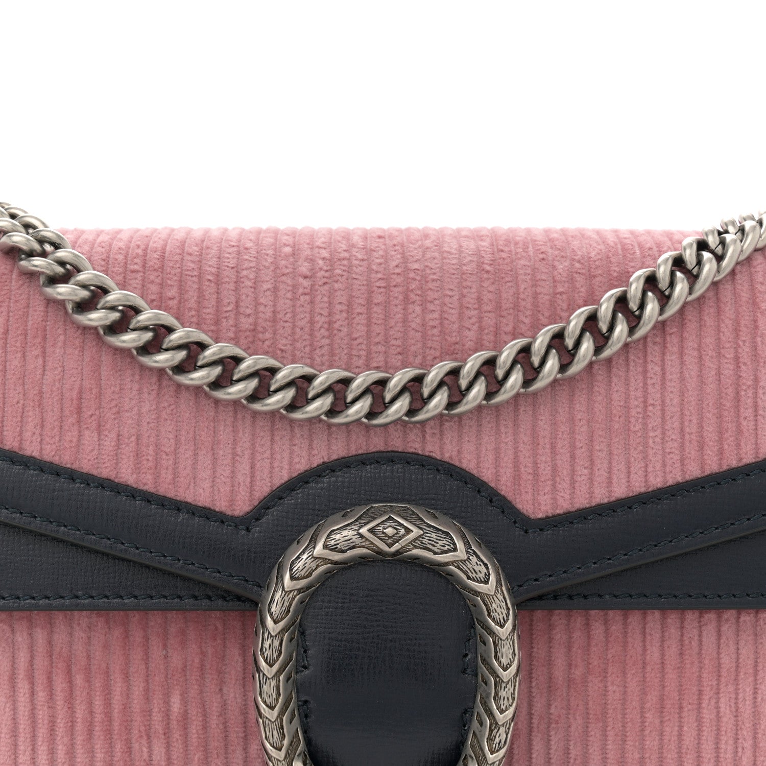 Gucci Lanzo Stretch Cord Azalea Calfskin Small Dionysus Shoulder Bag Pink Blue 8 of 10