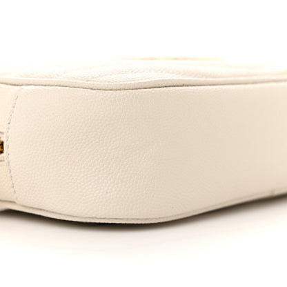 Saint Laurent Grain De Poudre Matelasse Monogram Mini Lou Camera Bag Crema Soft 9 of 11