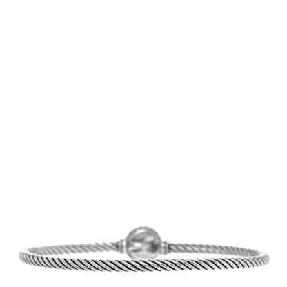 David Yurman Sterling Silver Pearl 3mm Chatelaine Bracelet 3 of 6