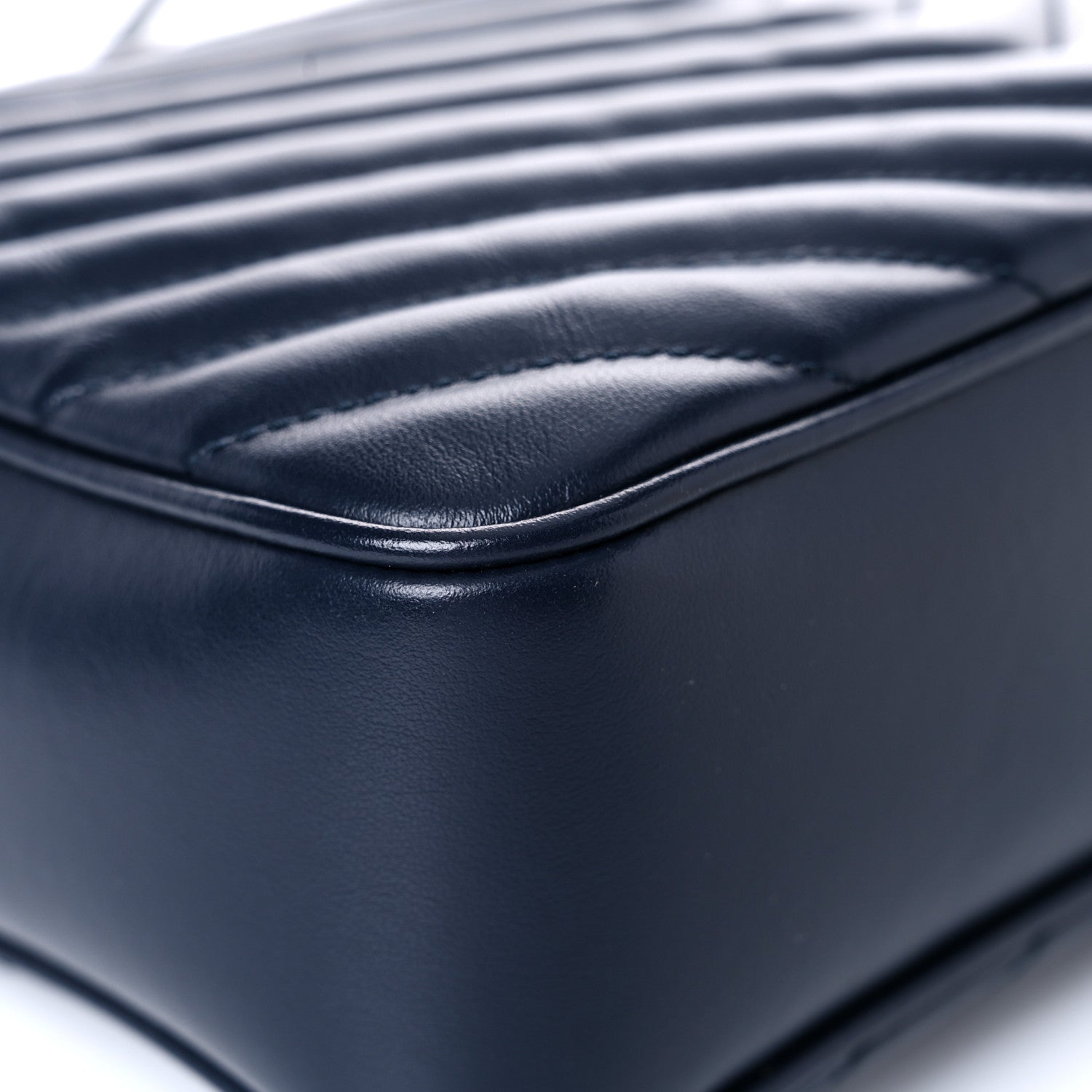 Saint Laurent Calfskin Matelasse Monogram Lou Camera Bag Navy 10 of 12