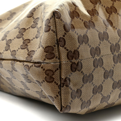 Gucci Crystal Monogram Large Flat Messenger Bag Dark Brown 9 of 14