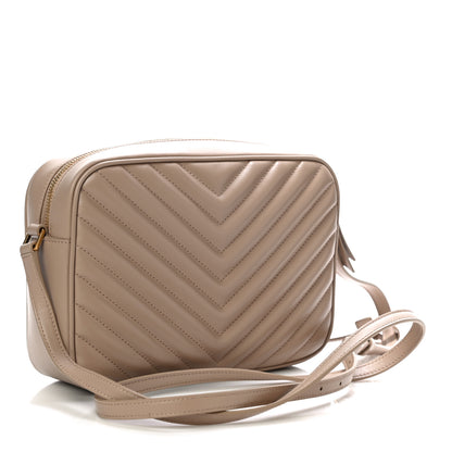 Saint Laurent Calfskin Matelasse Monogram Lou Camera Bag Dark Latte 3 of 10