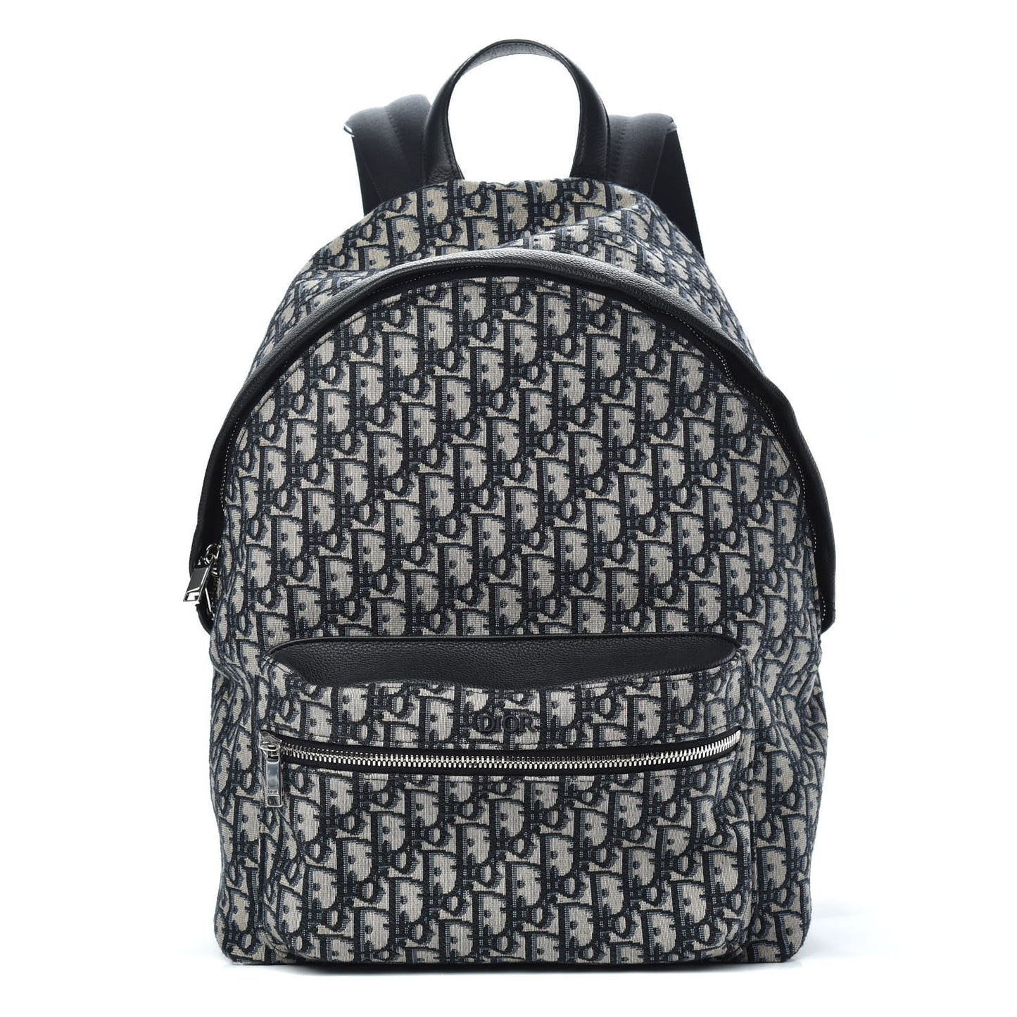 Oblique Calfskin Rider Backpack Beige Black
