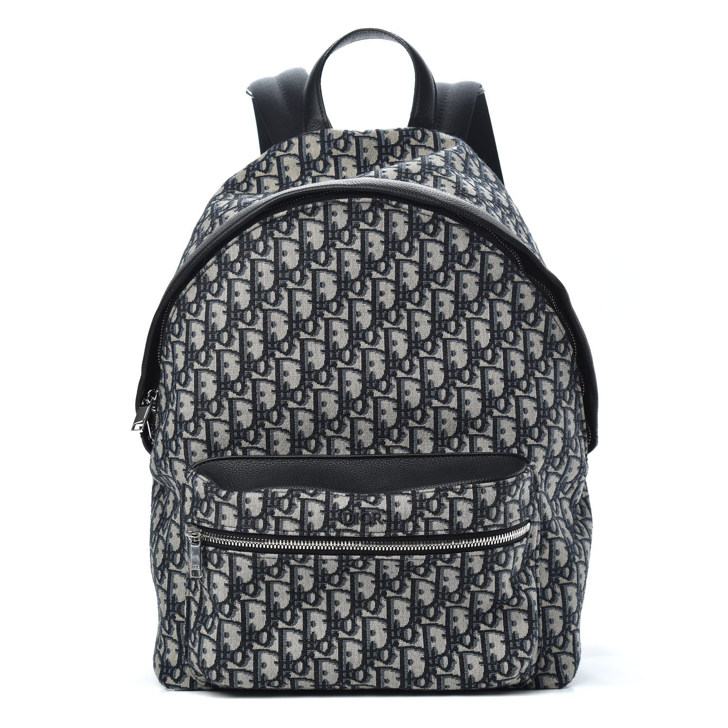 Christian Dior Oblique Calfskin Rider Backpack Beige Black 1 of 8
