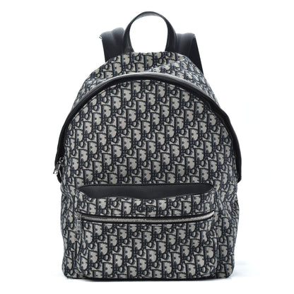 Christian Dior Oblique Calfskin Rider Backpack Beige Black 1 of 8
