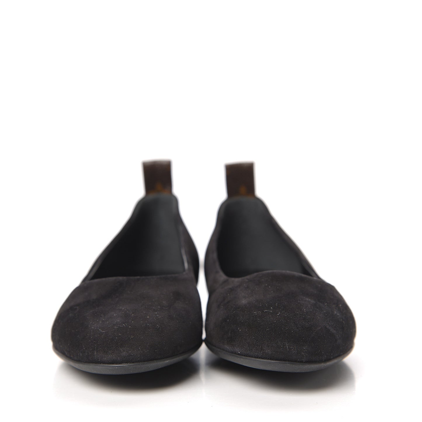 Suede Monogram Uniformes Ballet Flats 39.5 Black