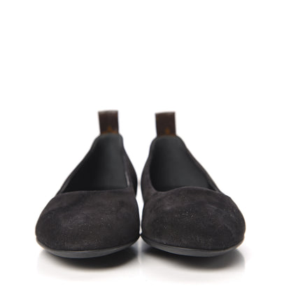 Louis Vuitton Suede Monogram Uniformes Ballet Flats 39.5 Black 2 of 9