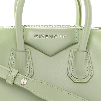 Givenchy Shiny Lord Calfskin Mini Antigona Aqua Green 8 of 13