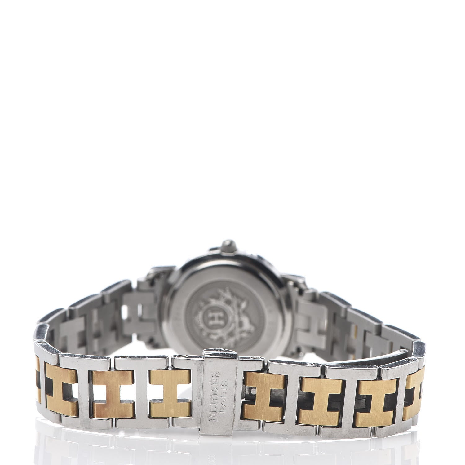 Hermes Stainless Steel 24mm Clipper Quartz Watch Gold 3 of 6