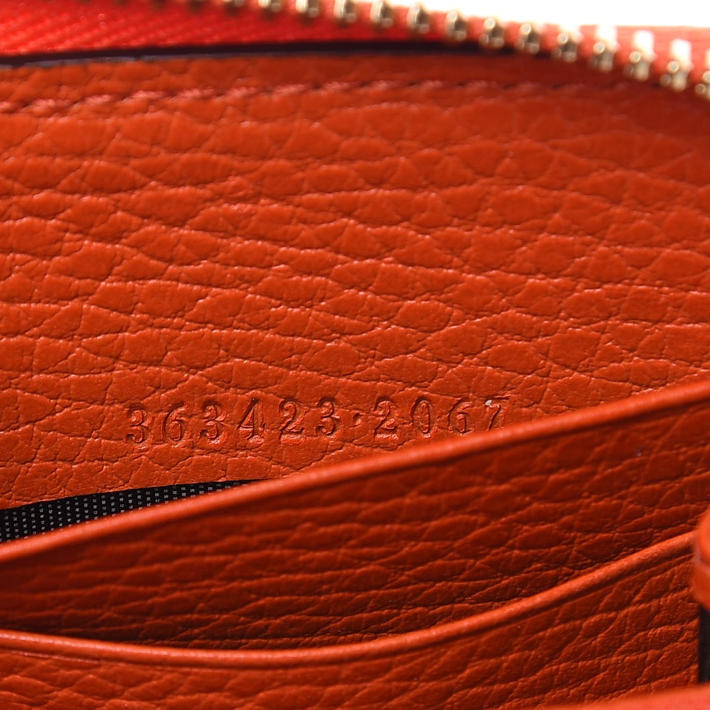 Monogram Dollar Calfskin Zip Around Wallet Beige Ebony Sun Orange