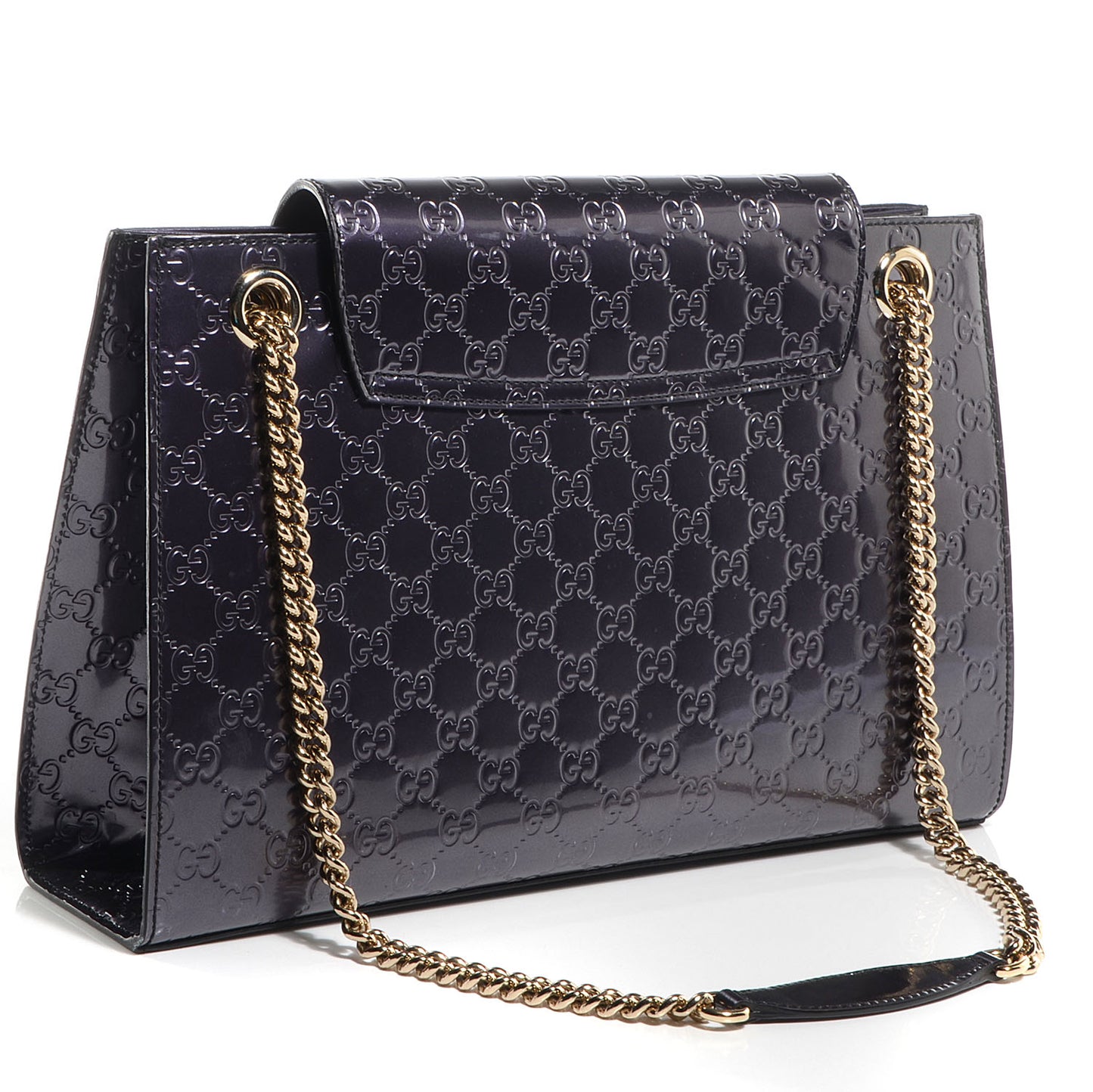 Shine Guccissima Large Emily Chain Shoulder Bag Melanzana