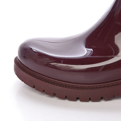 Louis Vuitton Rubber Embossed Monogram Splash Rain Boots 39 Brown 9 of 14
