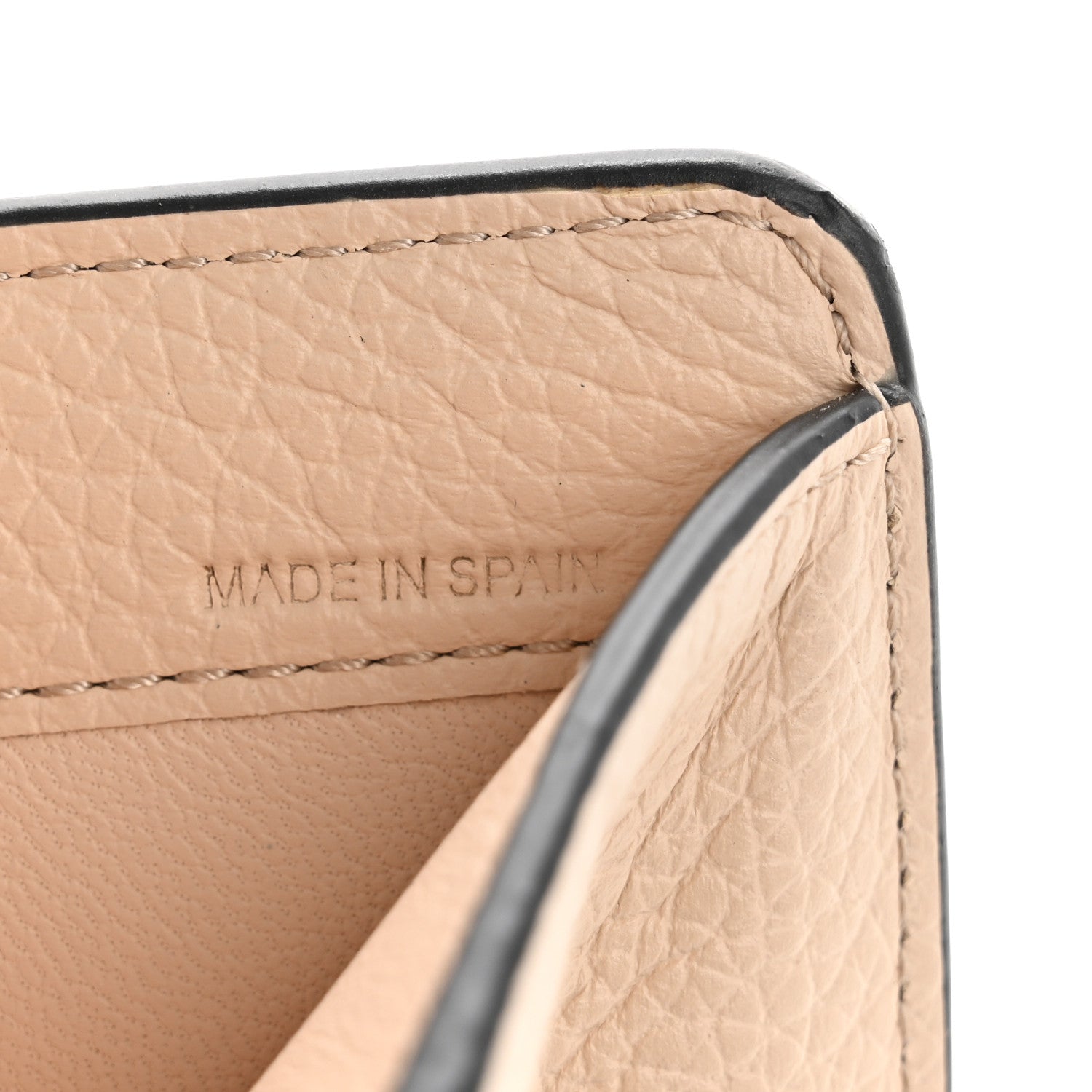 Chloe Grained Calfskin Alphabet Compact Wallet Nude 8 of 12