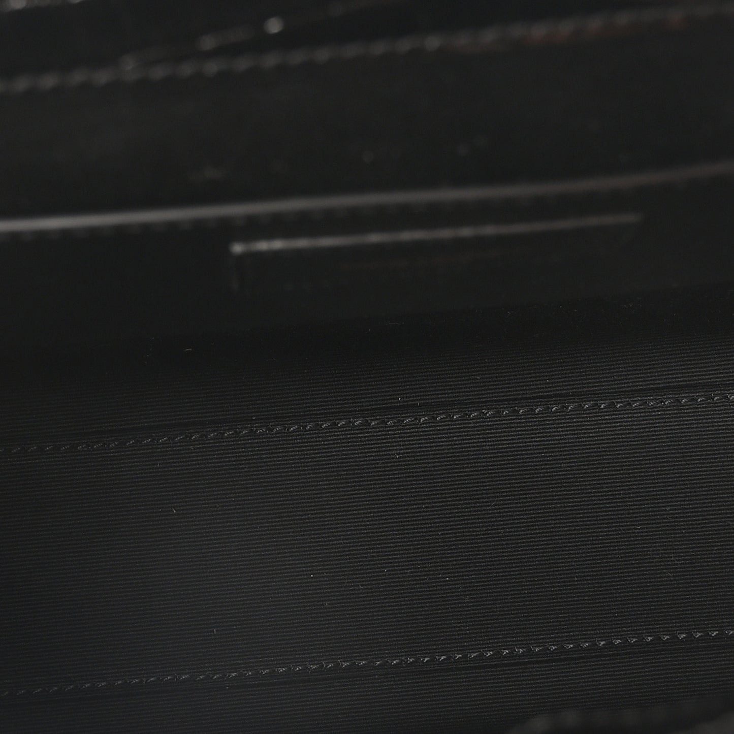 Shiny Calfskin Crocodile Embossed Manhattan Baguette Black