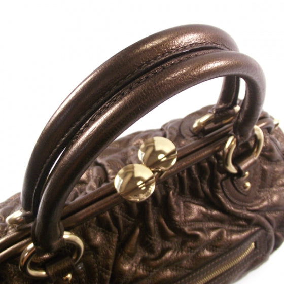 Quilted Leather Stam Bronze