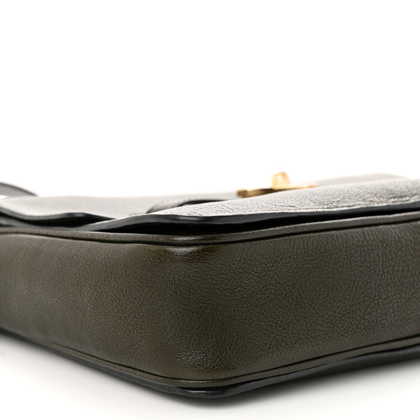 Shiny Goatskin Bayswater Shoulder Bag Evergreen