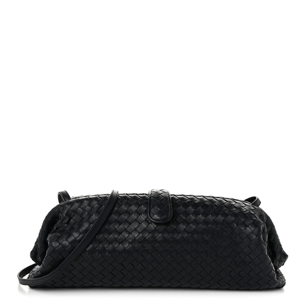 Bottega Veneta Nappa Intrecciato Maxi The Lauren 1980 Clutch Midnight 1 of 11