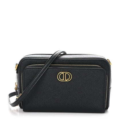 Christian Dior Grained Calfskin Caro Double Pouch Black 1 of 11