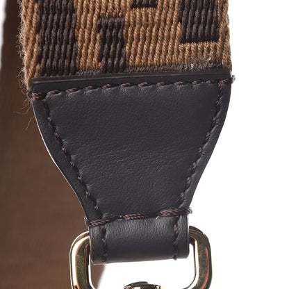 Fendi Ribbon Vitello Century FF 1974 Studded Strap You Fango Marrone Ebano 7 of 7