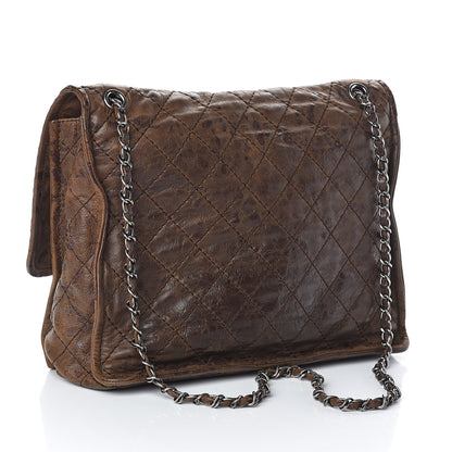 Chanel Aged Crumpled Calfskin Vintage Flap Brown 3 of 17