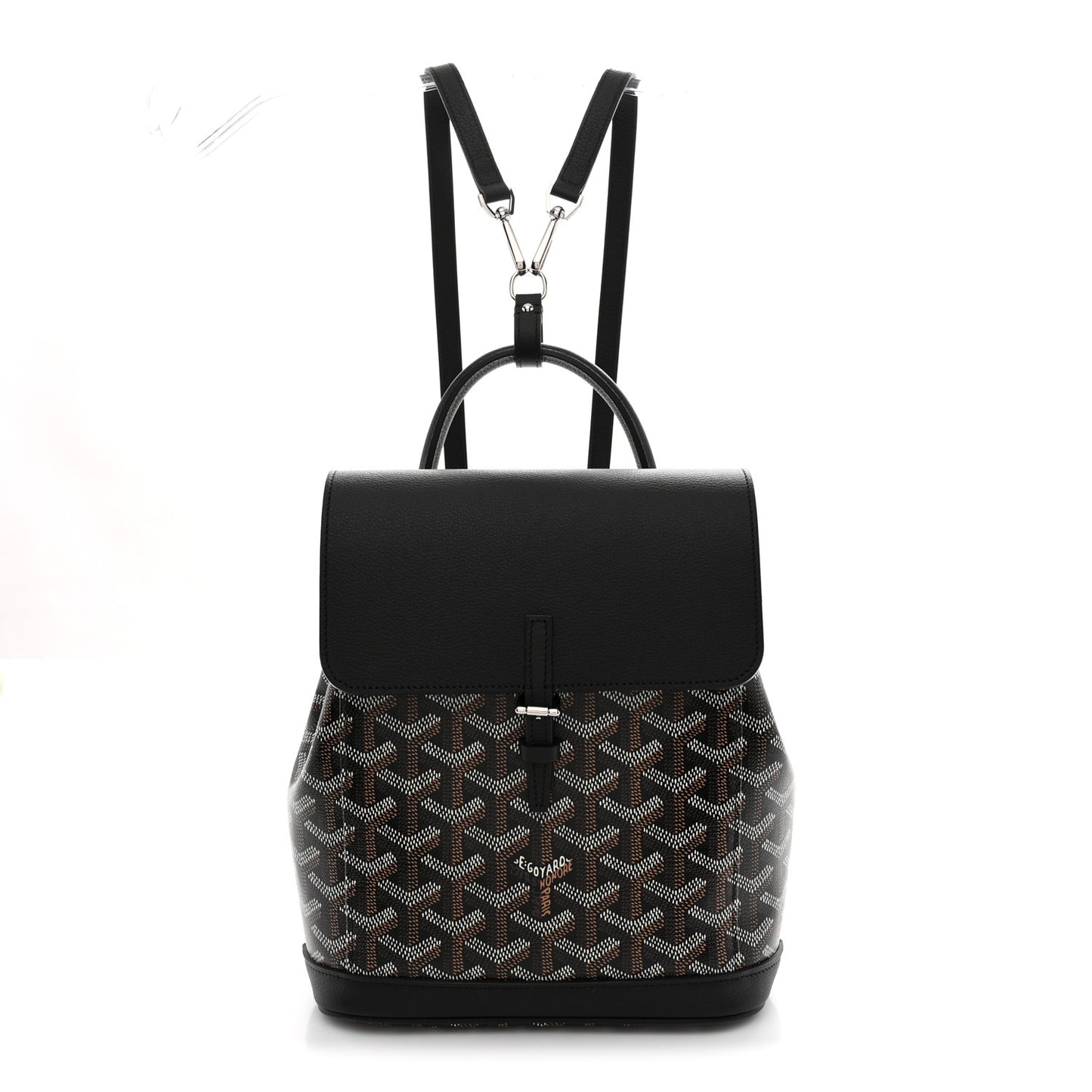 Goyardine Calfskin Mini Alpin Backpack Black