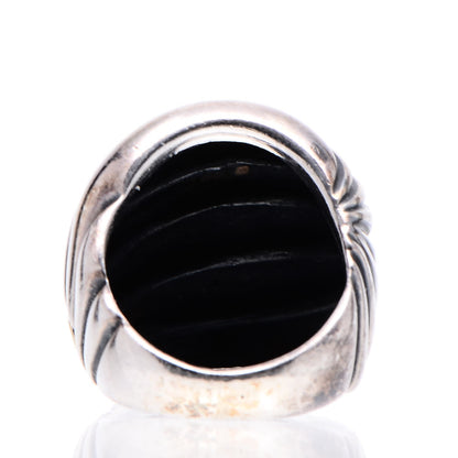 David Yurman Sterling Silver 18K Yellow Gold Sculpted Cable Ring 49.3 5 4 of 5