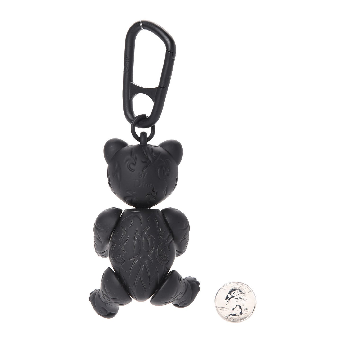 Homme Tribal Teddy Bear Charm Key Ring Black