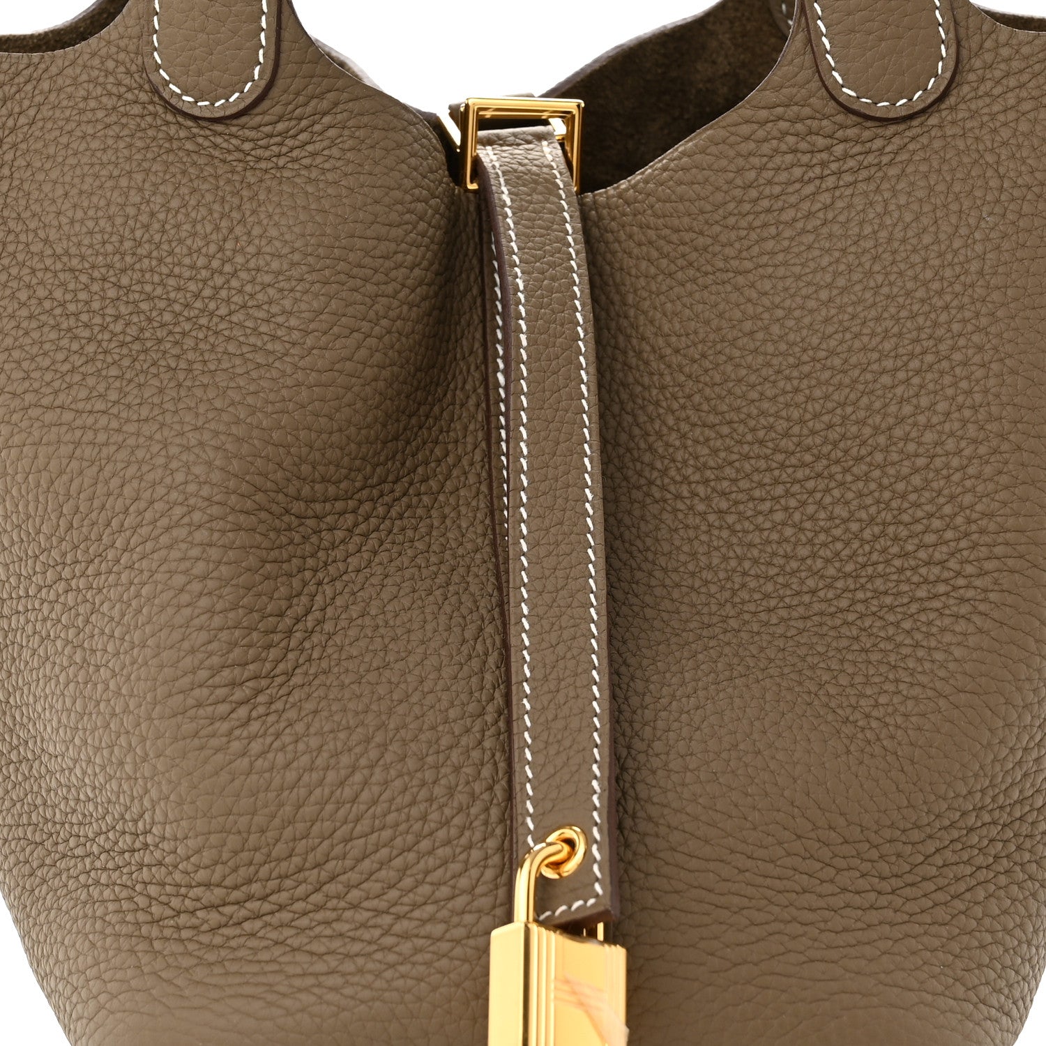 Hermes Taurillon Clemence Picotin Lock 18 PM Etoupe 7 of 10