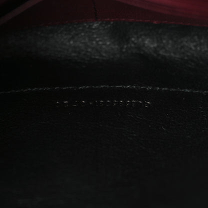 Saint Laurent Lambskin Diamond Quilted Angie Chain Bag Burgundy 7 of 9
