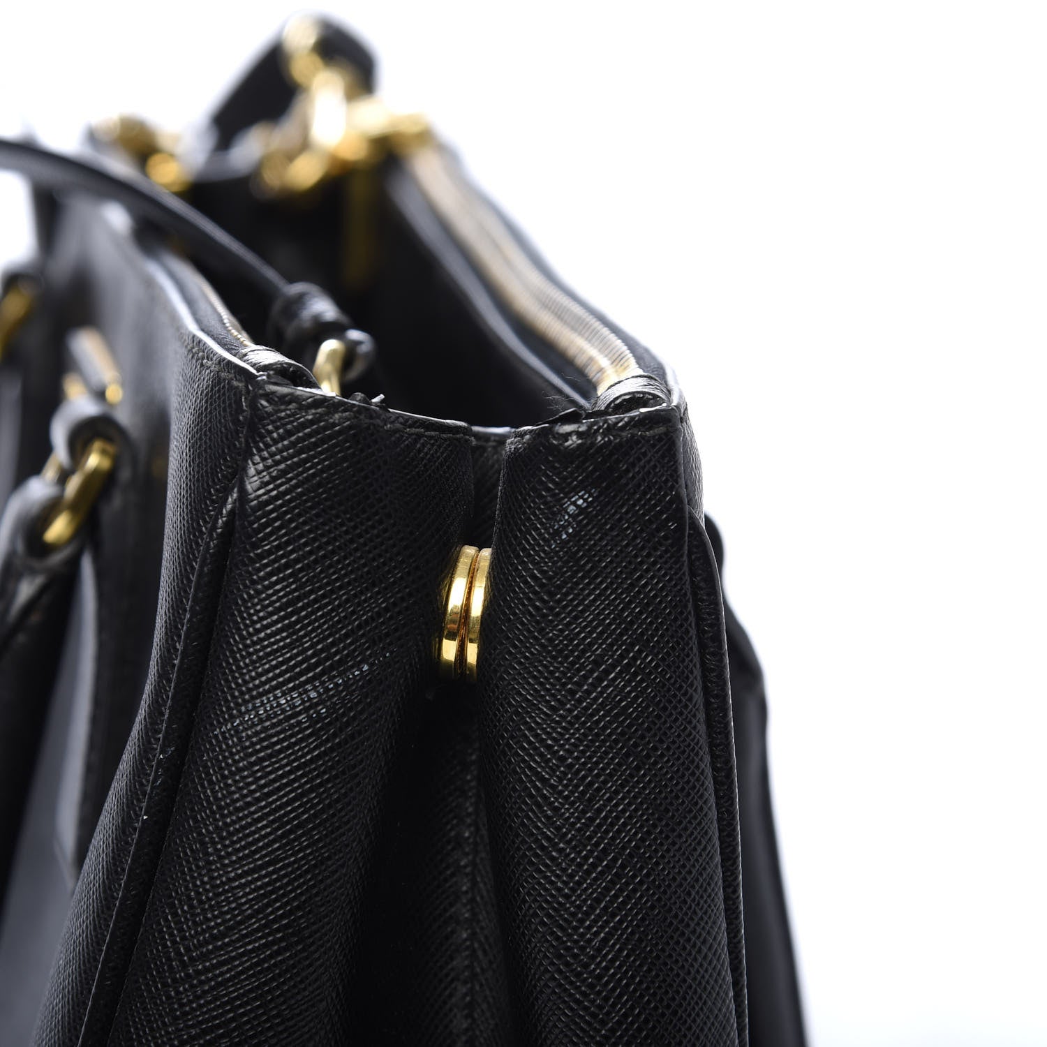 Prada Saffiano Small Galleria Double Zip Tote Black 11 of 14