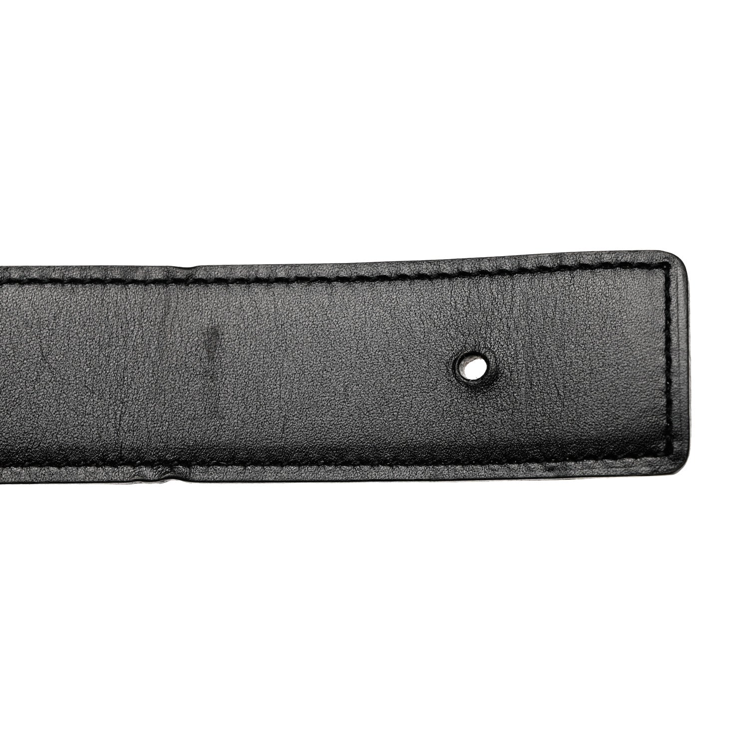 Hermes Box Togo 32mm Belt Strap 90 36 Black Etoupe 6 of 9