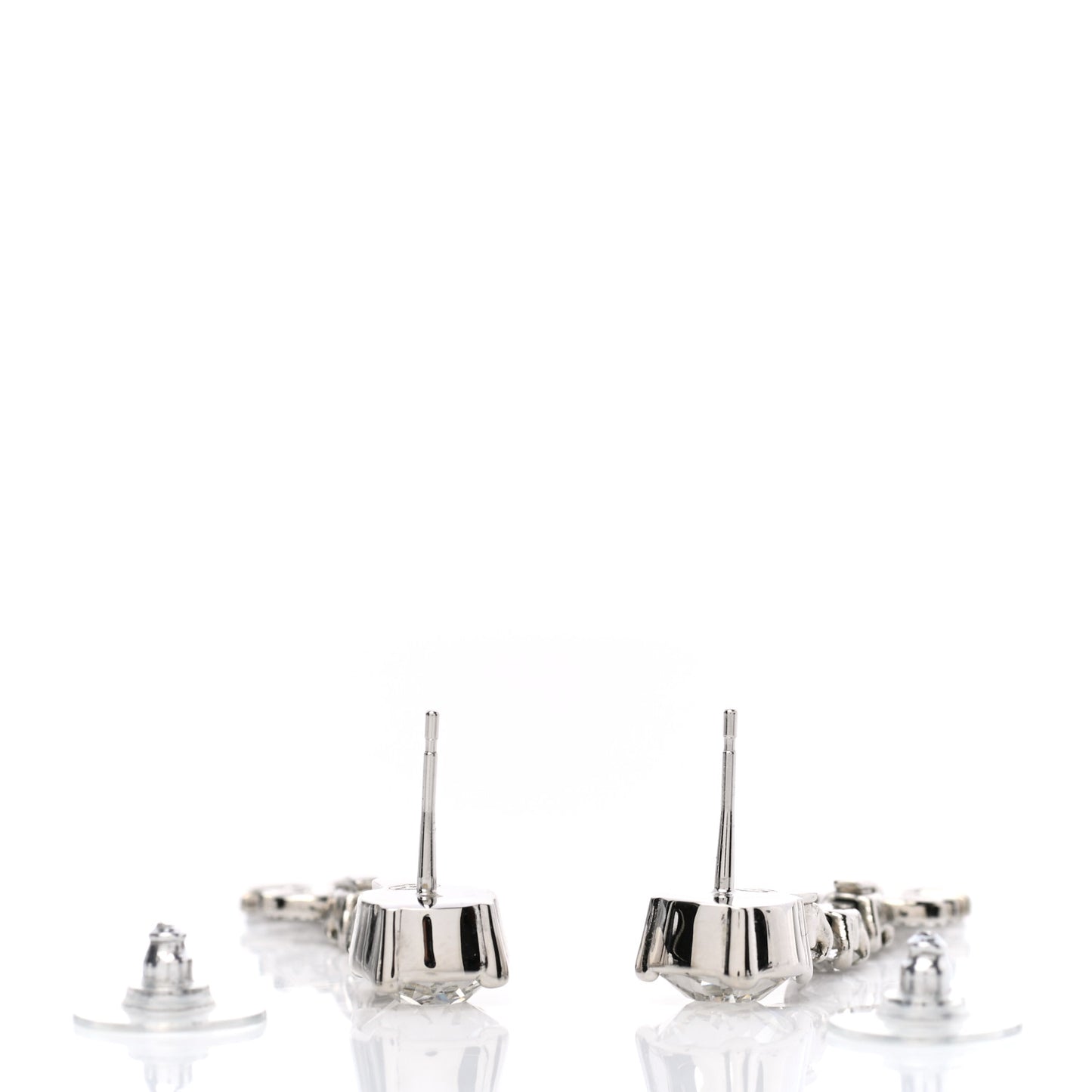Crystal Starfall Drop CC Earrings Silver
