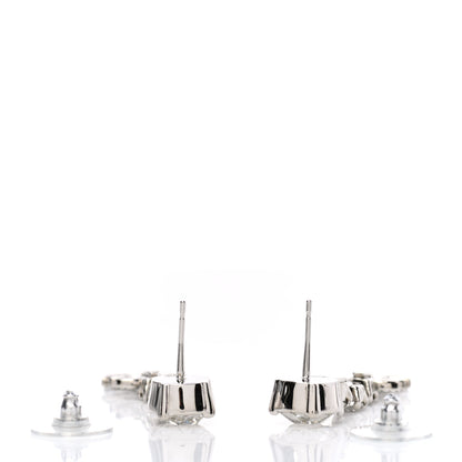 Chanel Crystal Starfall Drop CC Earrings Silver 3 of 5